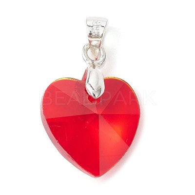 Mixed Color Glass Pendants PALLOY-JF02423-01-1
