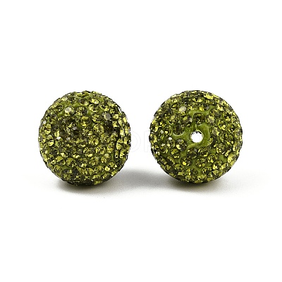 Grade A Rhinestone Pave Disco Ball Beads RB-Q105-3-1