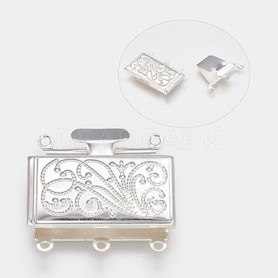 Brass Multi-strand Box Clasps kk291-S-1