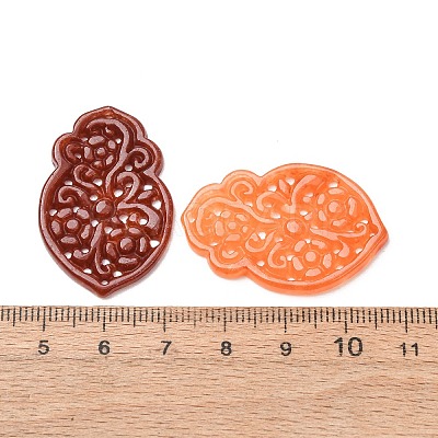 Dyed Natural Quartz Carved Pendants GG-CBA0022-13-1