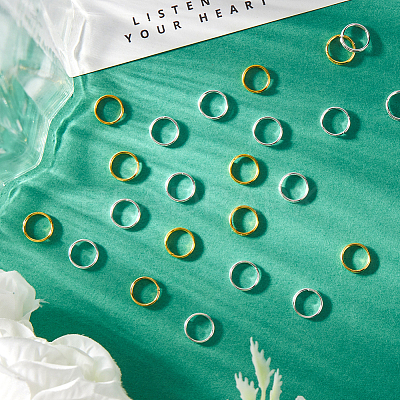 600Pcs 2 Colors Brass Split Rings KK-SP0001-82B-1