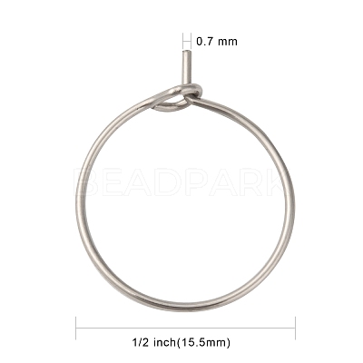 316 Surgical Stainless Steel Wine Glass Charms Rings A-STAS-L214-01E-1