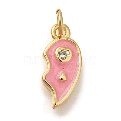 Rack Plating Brass Micro Pave Cubic Zirconia Pendants KK-I720-71G-02B-1