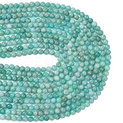 Natural Amazonite Beads Strands G-G453-A02-4mm-1