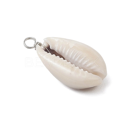 Natural Mixed Shell Pendants PALLOY-JF03799-1