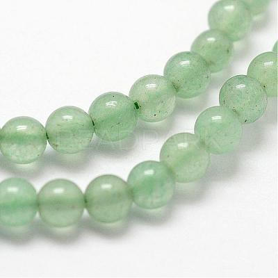 Natural Green Aventurine Beads Strands G-N0202-02-3mm-1