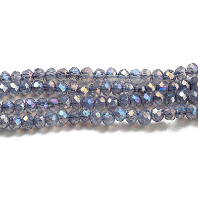 Transparent Baking Paint Glass Beads Strands DGLA-F002-02A-01-1