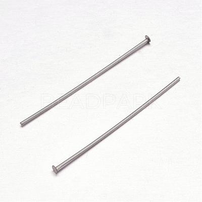 Tarnish Resistant 304 Stainless Steel Flat Head Pins STAS-F117-58P-1.7x36-1