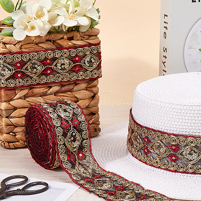 Embroidery Polyester Ribbons SRIB-WH20020-046B-1