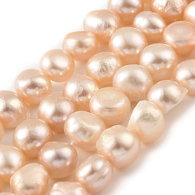 Natural Cultured Freshwater Pearl Beads Strands PEAR-A006-08B-1
