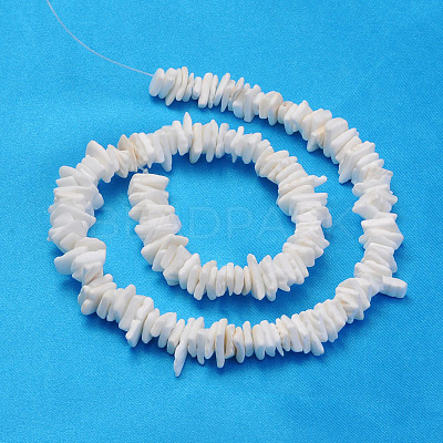 Natural Sea Shell Chips Beads Strands BSHE-Q024-02-1