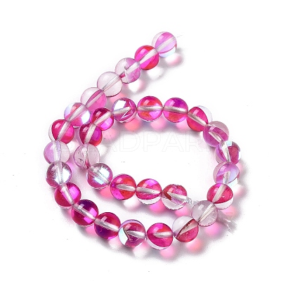 Synthetic Moonstone Beads Strands G-P528-J01-03-1