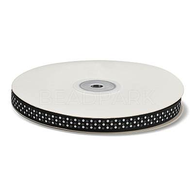 100 Yards Polka Dot Print Nylon Ribbons OCOR-G014-01G-1