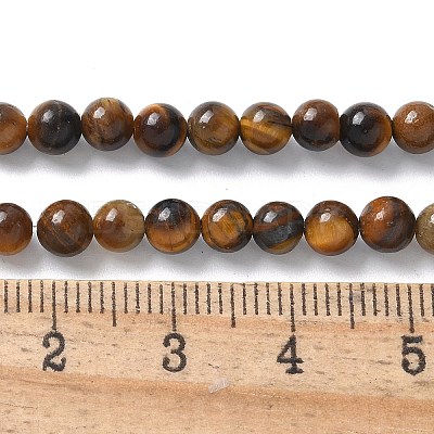 Round Tiger Eye Beads Strands Z0RQT011-AB-1