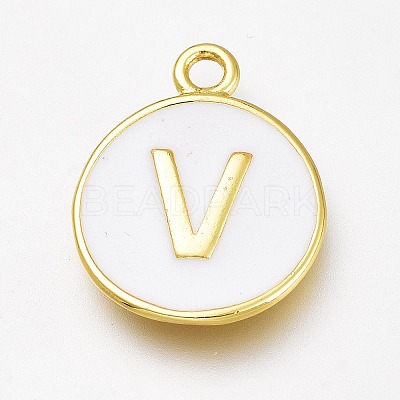 Brass Enamel Pendants LS-KK-H103-01V-G-1