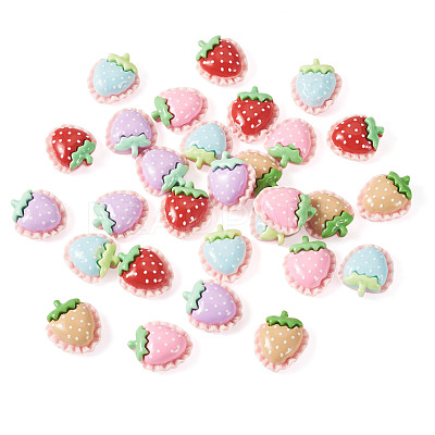30Pcs Opaque Resin Cabochons RESI-TA0005-79C-1