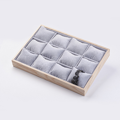 Cuboid Wood Bracelet Displays BDIS-K003-01-1