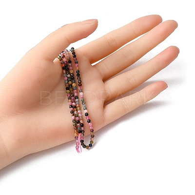Natural Multicolor Tourmaline Beads Strands G-YW0001-18-1