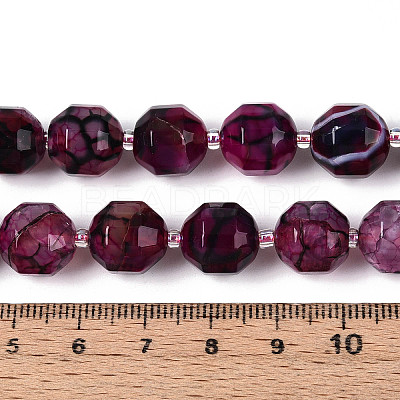 Natural Agate(Dyed & Heated) Beads Strands G-T139-92B-1
