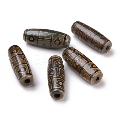 Tibetan Style dZi Beads TDZI-E004-14-1