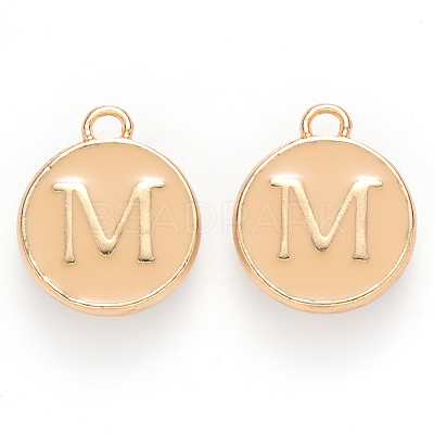 Golden Plated Alloy Enamel Charms ENAM-S118-06M-1