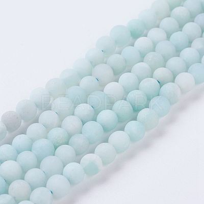 Natural Amazonite Beads Strands G-J376-19F-4mm-1
