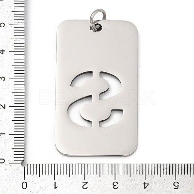 304 Stainless Steel Pendants STAS-M115-01P-S-1