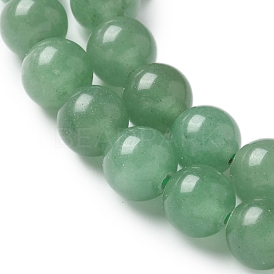 Natural Green Aventurine Round Beads Strands G-S150-8mm-1-1
