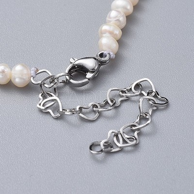 Natural Freshwater Pearl Beads Bracelets BJEW-JB04618-1