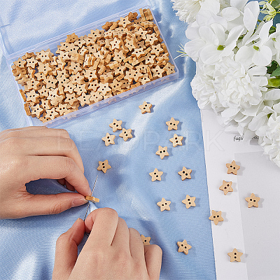 Natural 2-hole Wood Buttons BUTT-GF0003-58-1