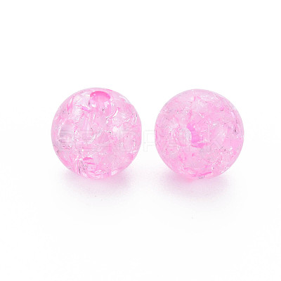 Transparent Crackle Acrylic Beads MACR-S373-66B-N02-1