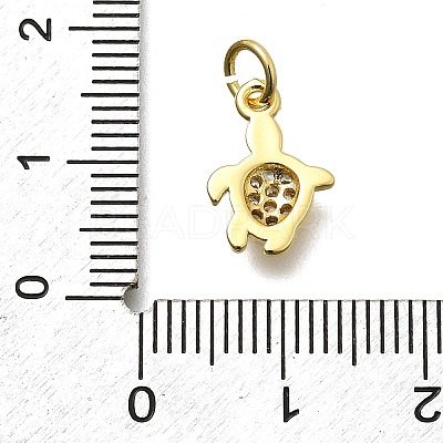 Brass Micro Pave Cubic Zirconia Pendants KK-Z093-15G-1