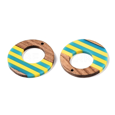 Epoxy Resin & Walnut Wood Pendants RESI-N039-121U-1