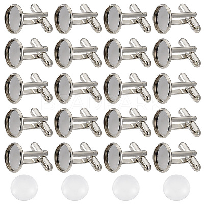 DIY Blank Dome Cufflinks Making Kits DIY-HY0001-80-1