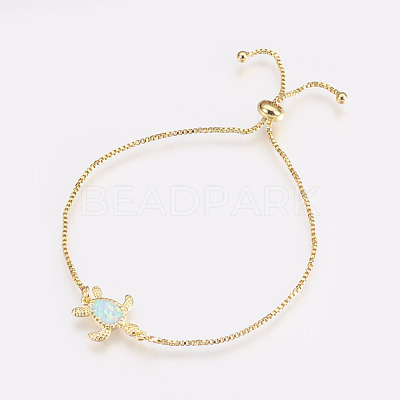 Adjustable Brass Bolo Bracelets BJEW-L618-02G-1