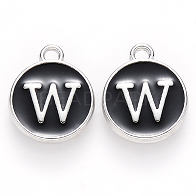 Platinum Plated Alloy Charms ENAM-S118-02W-P-1