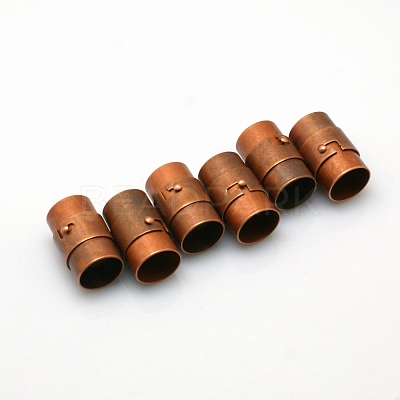 Brass Locking Tube Magnetic Clasps KK-Q090-R-1