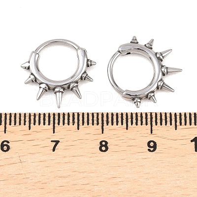 Spiked 316 Stainless Steel Cartilage Earrings AJEW-C044-15AS-1