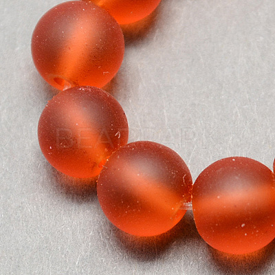 Baking Paint Transparent Glass Bead Strands GLAA-S031-10mm-06-1