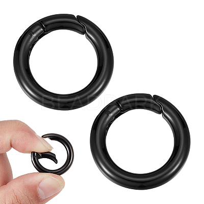 2Pcs 304 Stainless Steel Spring Gate Rings STAS-UN0041-70-1