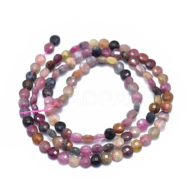 Natural Multicolor Tourmaline Beads Strands G-E530-07H-1