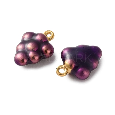 304 Stainless Steel Enamel Pendants STAS-B100-06G-04-1