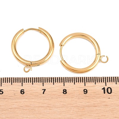 316 Stainless Steel Huggie Hoop Earring Findings EJEW-B158-01E-G-1