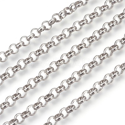Tarnish Resistant 304 Stainless Steel Rolo Chains CHS-L017-18G-1