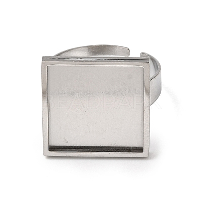 304 Stainless Steel Adjustable Ring Settings STAS-D374-02P-03-1