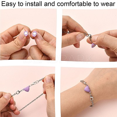 12 Sets 12 Colors Spray Painted Alloy Magnetic Clasps PALLOY-CJ0002-31-1