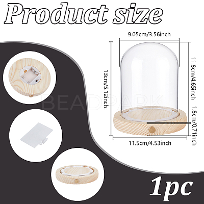 Glass Dome Cover AJEW-WH0752-088B-1