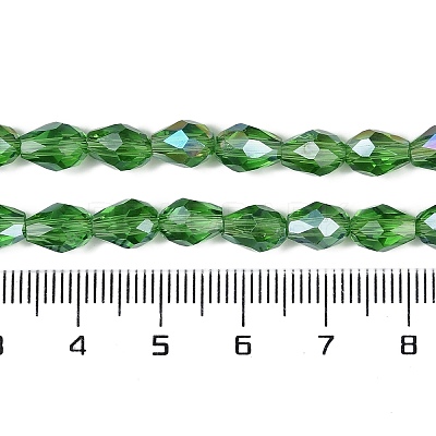 Transparent Electroplate Glass Beads Strands EGLA-N013-T10mm-B14-1