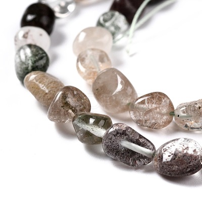 Natural Lodolite Quartz Beads Strands G-G018-66-1