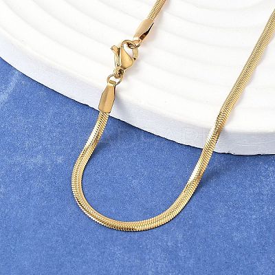 Ion Plating(IP) 304 Stainless Steel Snake Chains Necklaces X-NJEW-O058-25G-1